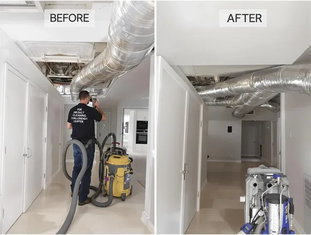 Tyngsborough Air Duct Cleaning professional performing thorough air duct cleaning in Tyngsborough
